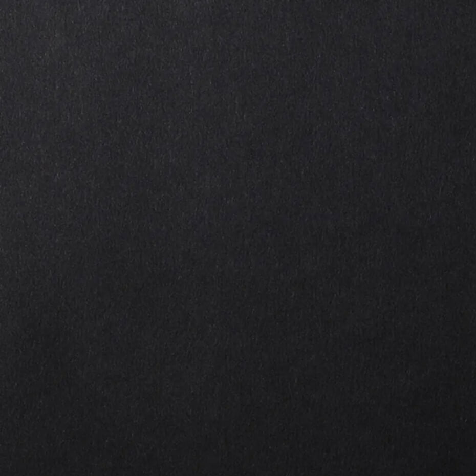 Close-up texture of GF Smith Colorplan Ebony black paper swatch, 350gsm