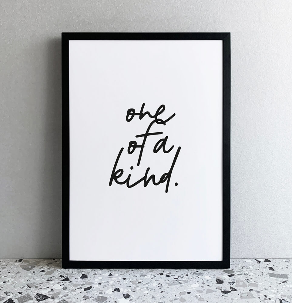 One of a Kind A4 Framed Print