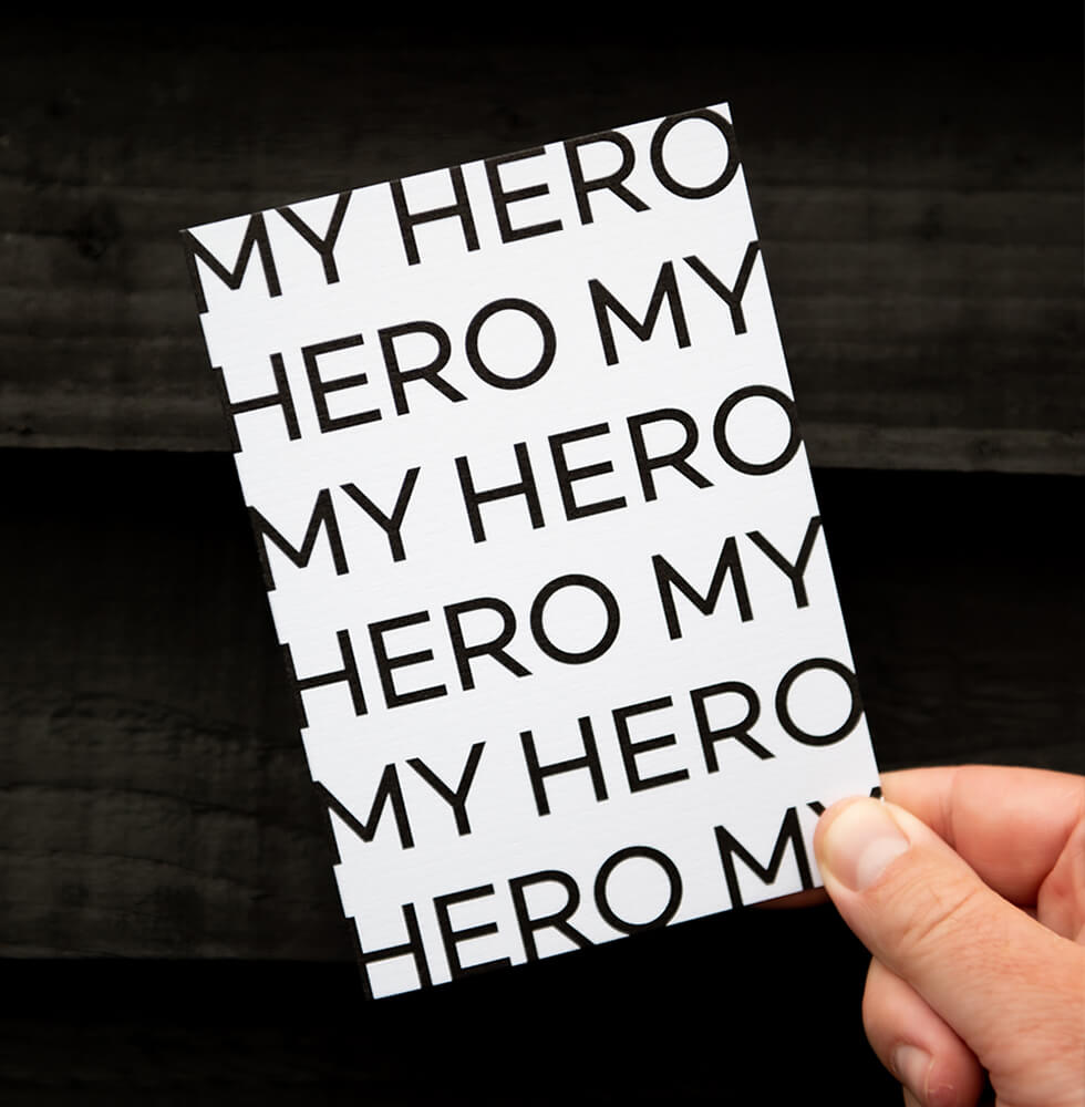 My Hero Greetings Card