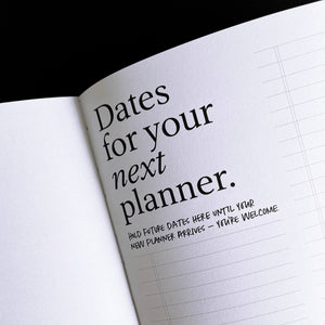Open HELLO TIME planner page reading 