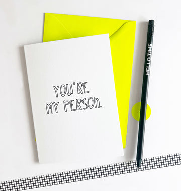 You're My Person Card – Anniversary, Friendship & Love Card