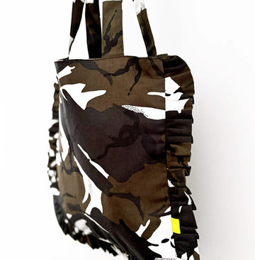 Ruffle Tote Bag - Camo