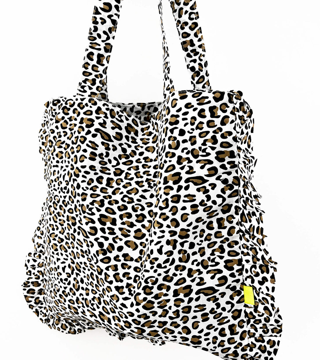 Ruffle Tote Bag - Leopard