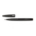 Pentel black sign pen shown flat with cap removed on white background