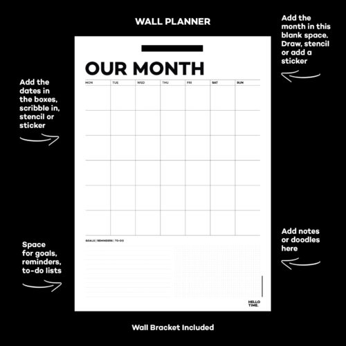 Wall Planner Directions